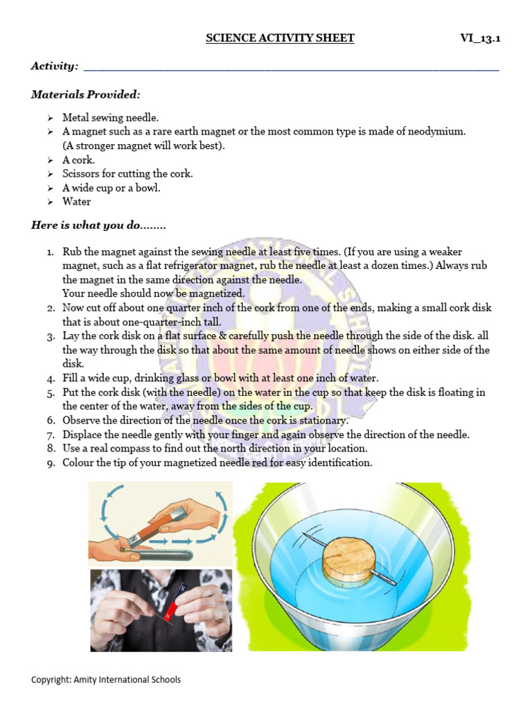 VI - 13.1 - Fun With Magnets - V-1 - Stu | PDF | Magnetic Field | Magnet