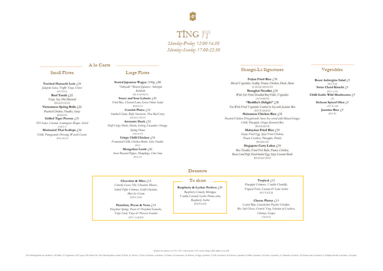 TING - A La Carte Menu | PDF | Thai Cuisine | Western Cuisine