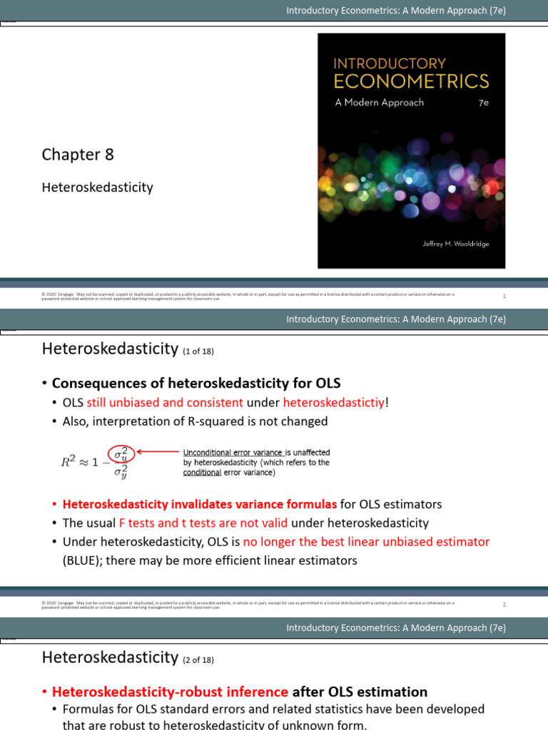 Heteroskedasticity in Econometrics | PDF | Ordinary Least Squares