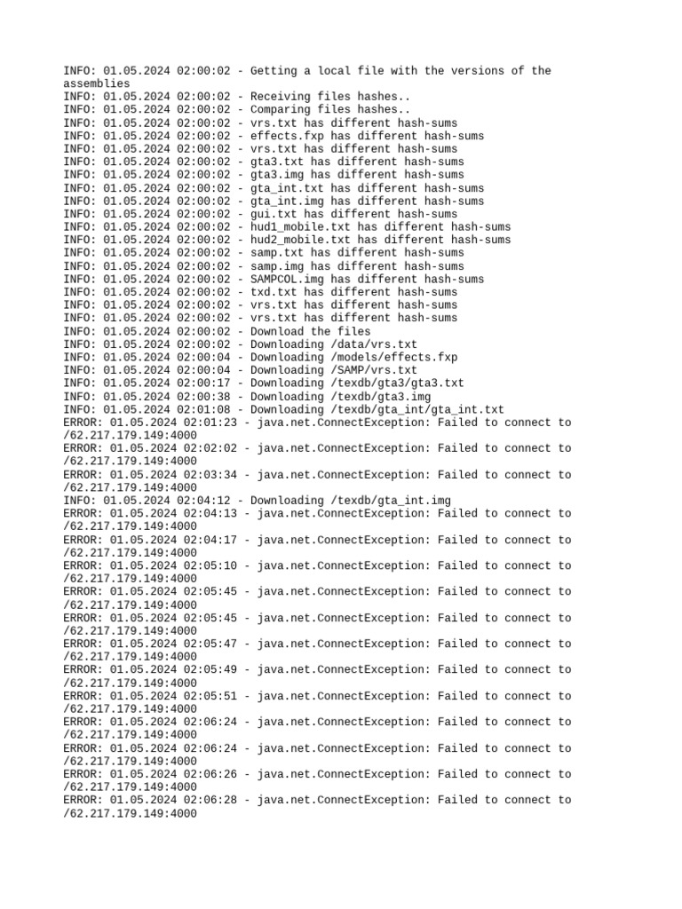 File Hash Comparison and Download Log | PDF | Server (Computing ...