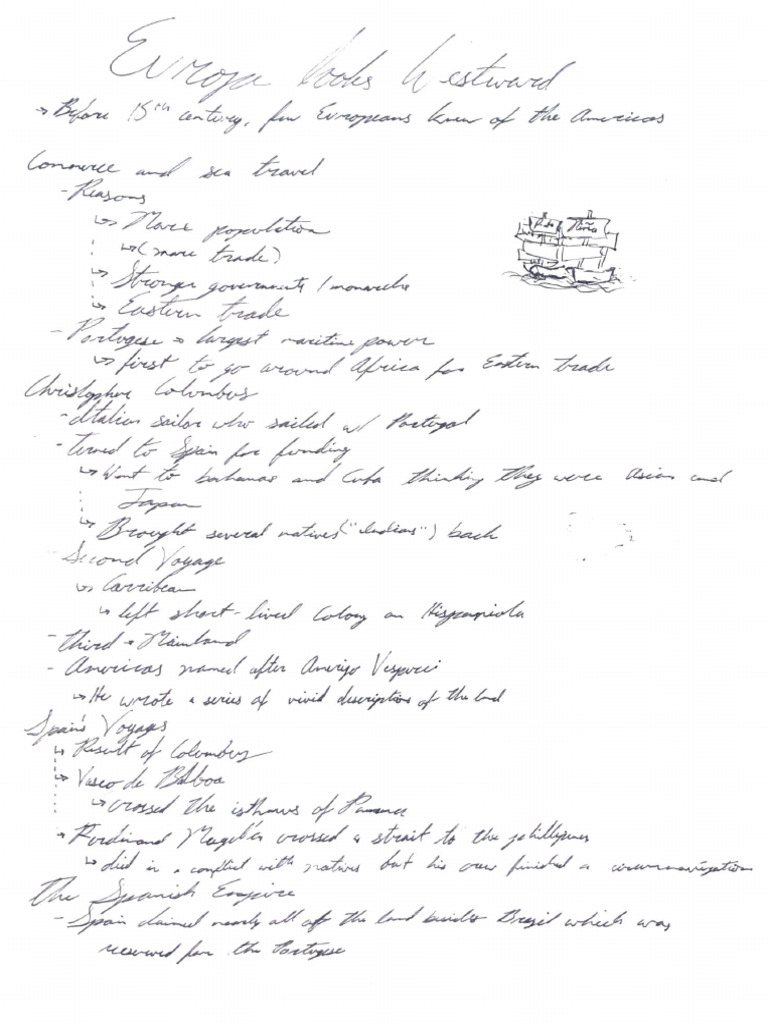1.2-3 Apush Notes | PDF | Social Science | Travel