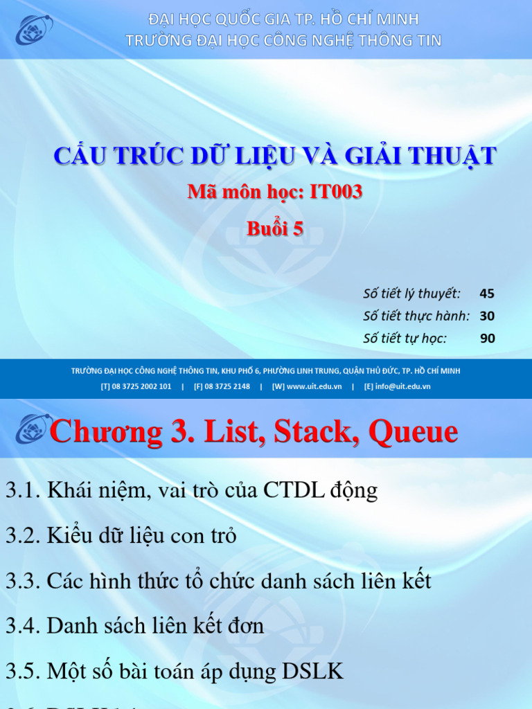 Chuong3 List Stack Queue | PDF