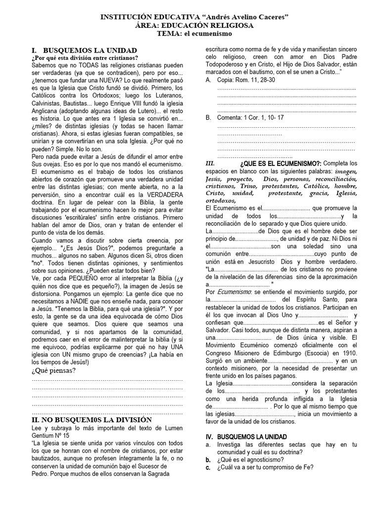 ECUMENIS | PDF | Agnosticismo | Iglesia Católica