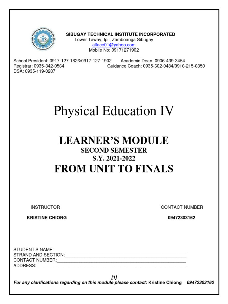 P.E 4 SHS | PDF | Basketball Positions | Sports Rules And Regulations