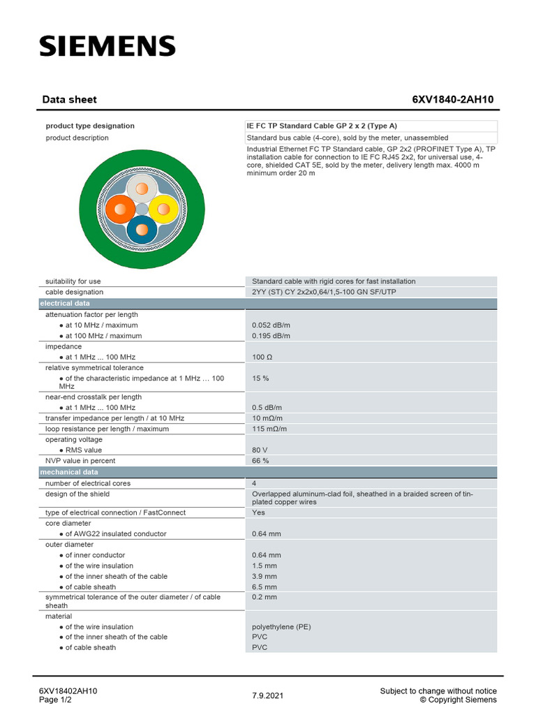 siemens profinet | Download Free PDF | Electrical Components ...