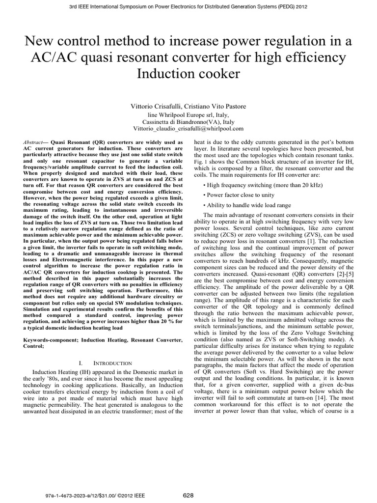 Enhanced Power Regulation for Induction Cookers | PDF | Power ...