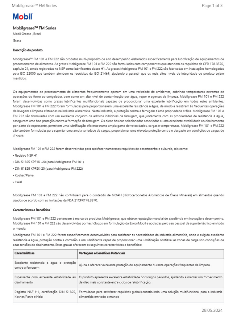 GL XX Mobilgrease FM Series | PDF | Exxon Mobil | Vestir-se