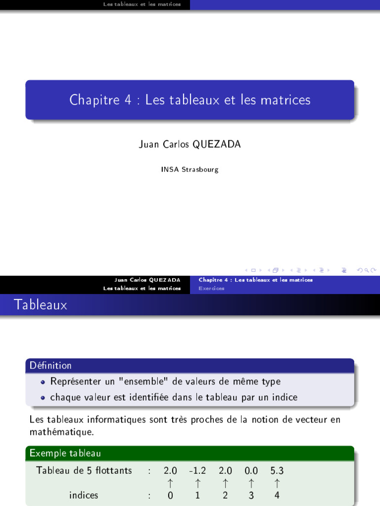 Tableaux et Matrices en Java : Guide Complet | PDF | Java (Langage de ...