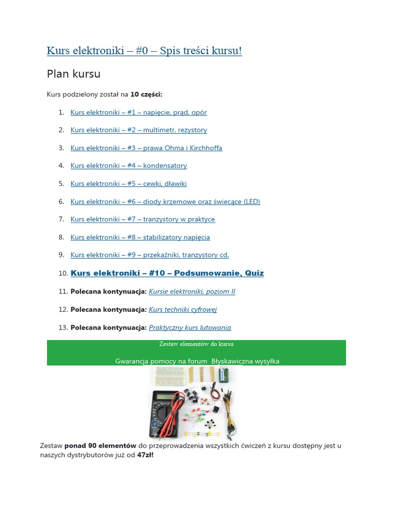 Kurs Elektroniki Podstawy Pdf