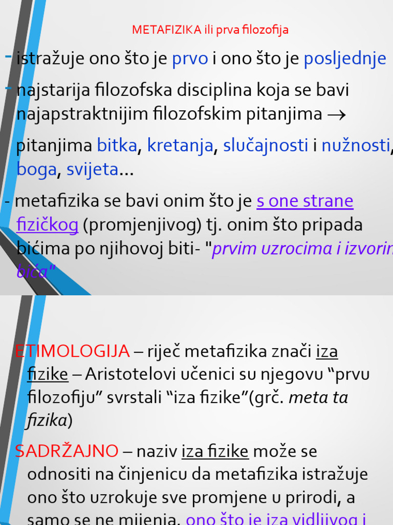 Metafizika | PDF