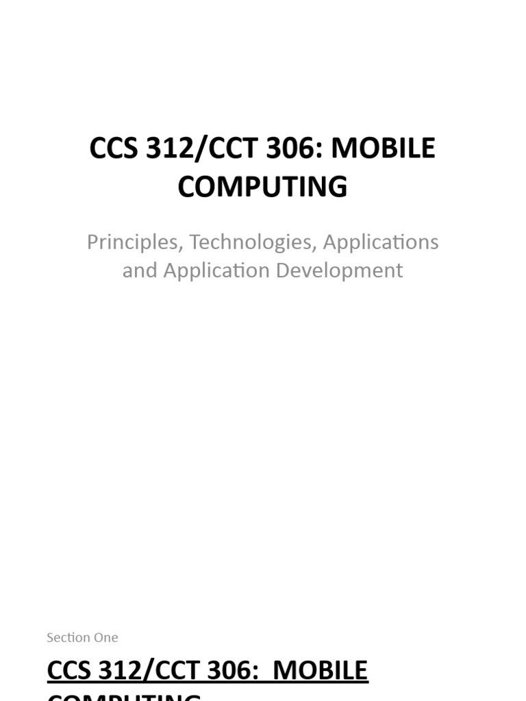 Mobile Computing Principles and Applications | PDF | Computer Network ...