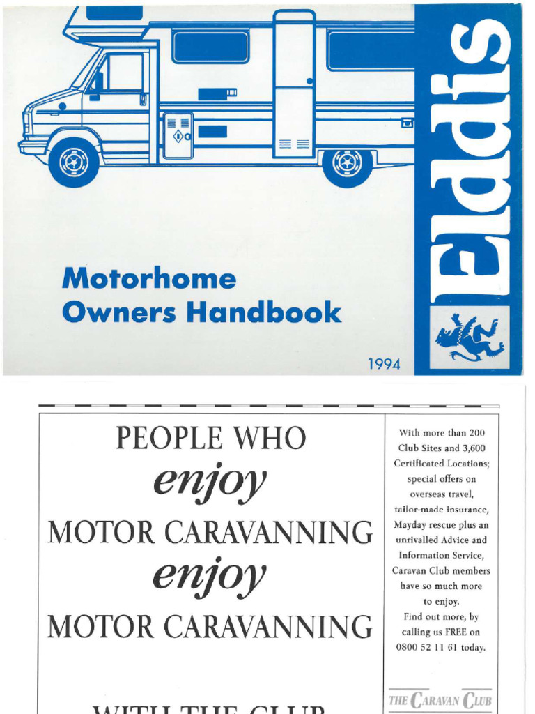 1994 Elddis Motorhome Manual EN | PDF