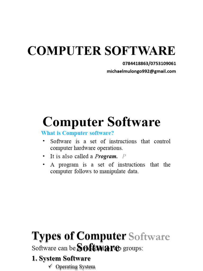 Intro to Computer Software | PDF | Operating System | Antivirus Software
