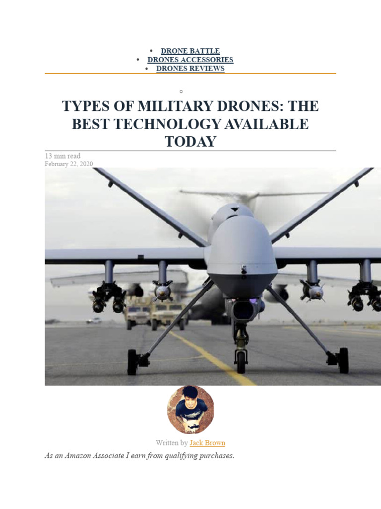 Military Drone Types and Technology | PDF | Unmanned Aerial Vehicle ...