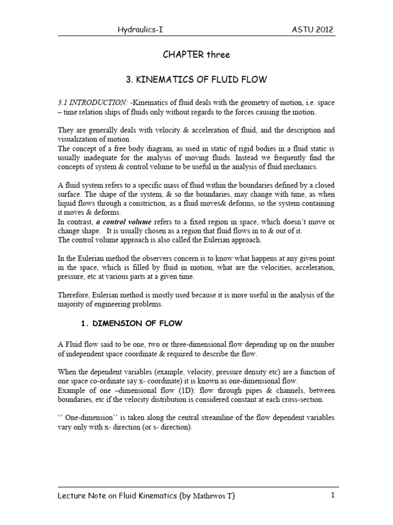 Chapter 3 fluid kinematics pdf fluid dynamics fluid mechanics