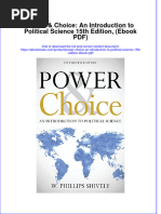Power Choice An Introduction To Political Science 15Th Edition PDF Full Chapter PDF