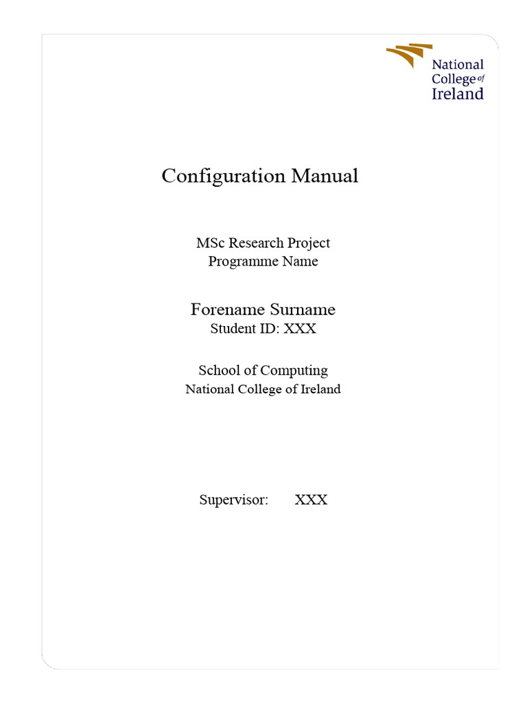 Msc research project config man template msword pdf open stack