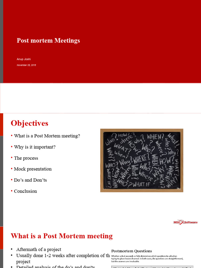 Post Mortem Meetings PDF