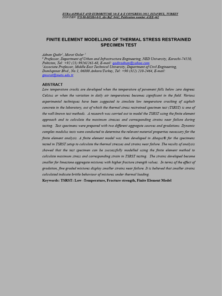 fem-modelling-of-tsrst-specimen-test-istanbul-poster-pdf-fracture