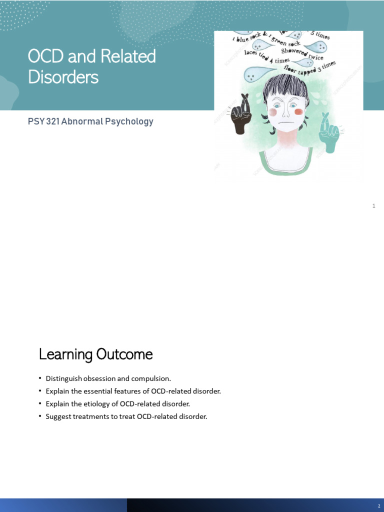 Lecture 4-OCD and Related Disorders - 240227 - 025114 | PDF | Obsessive ...