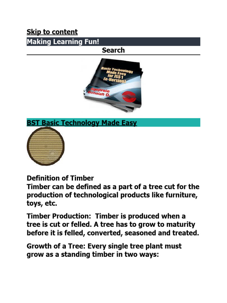 Understanding Timber and Wood Technology | PDF | Lumber | Wood