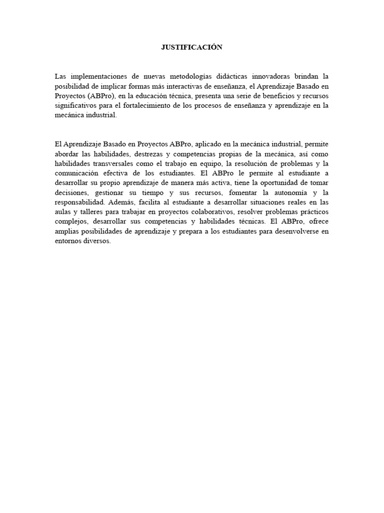 Justificaci N Pdf