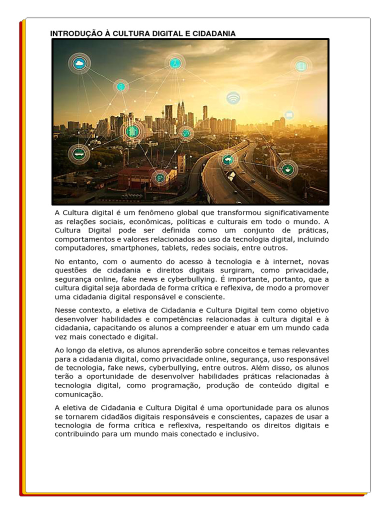 Atividade Introdução A Cultura Digital Download Grátis Pdf