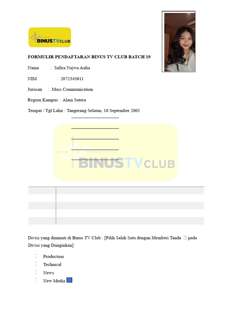 Pendaftaran Binus Online Learning
