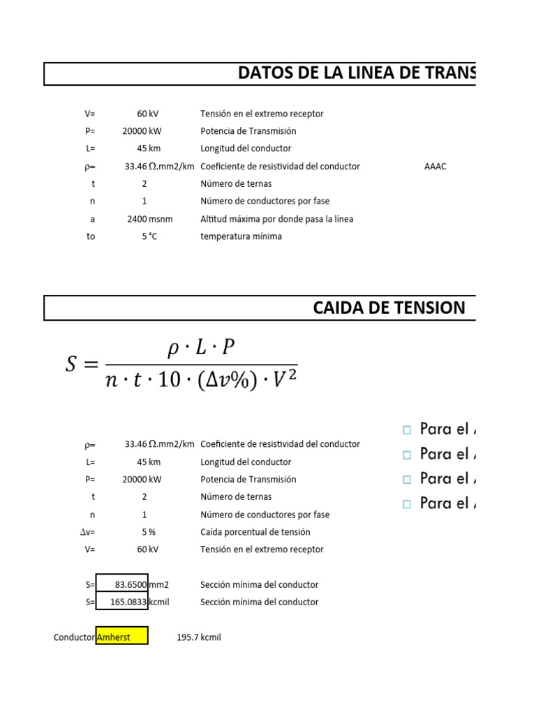 1a Procedimiento Selección De Conductor. | Aislador