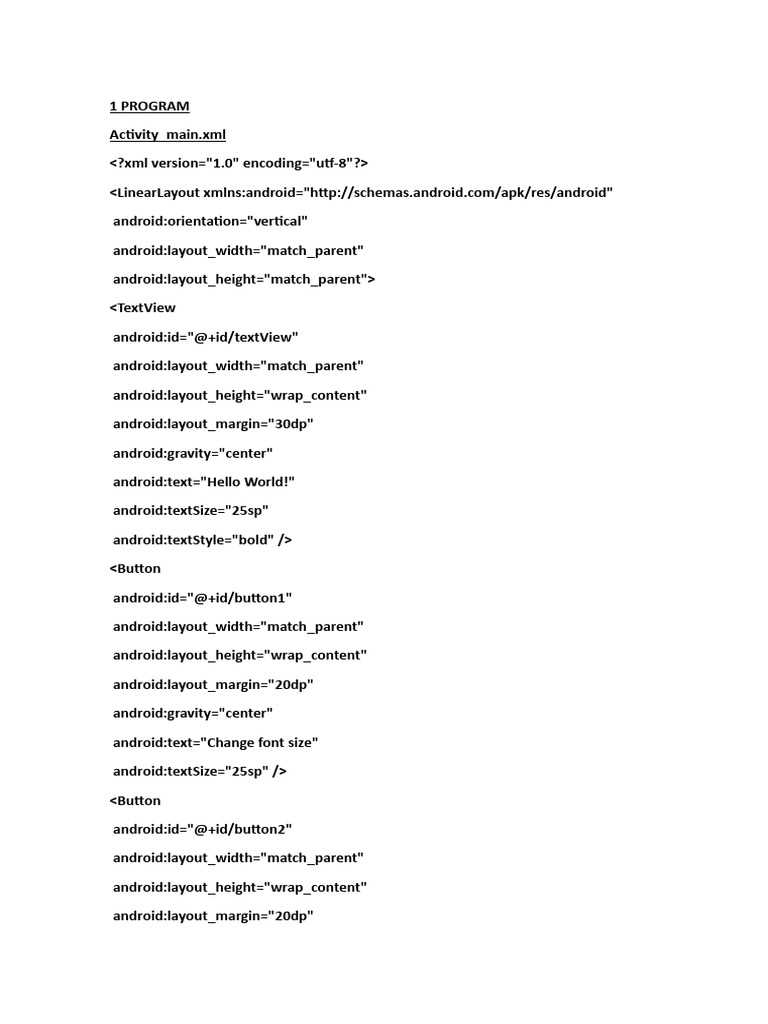 MAD PDF Activity Layouts | PDF | Android (Operating System) | String ...
