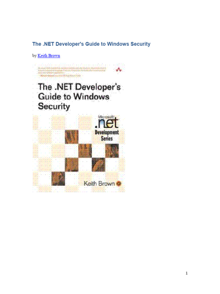 The Net Developers Guide To Windows Security | PDF | Denial Of Service ...