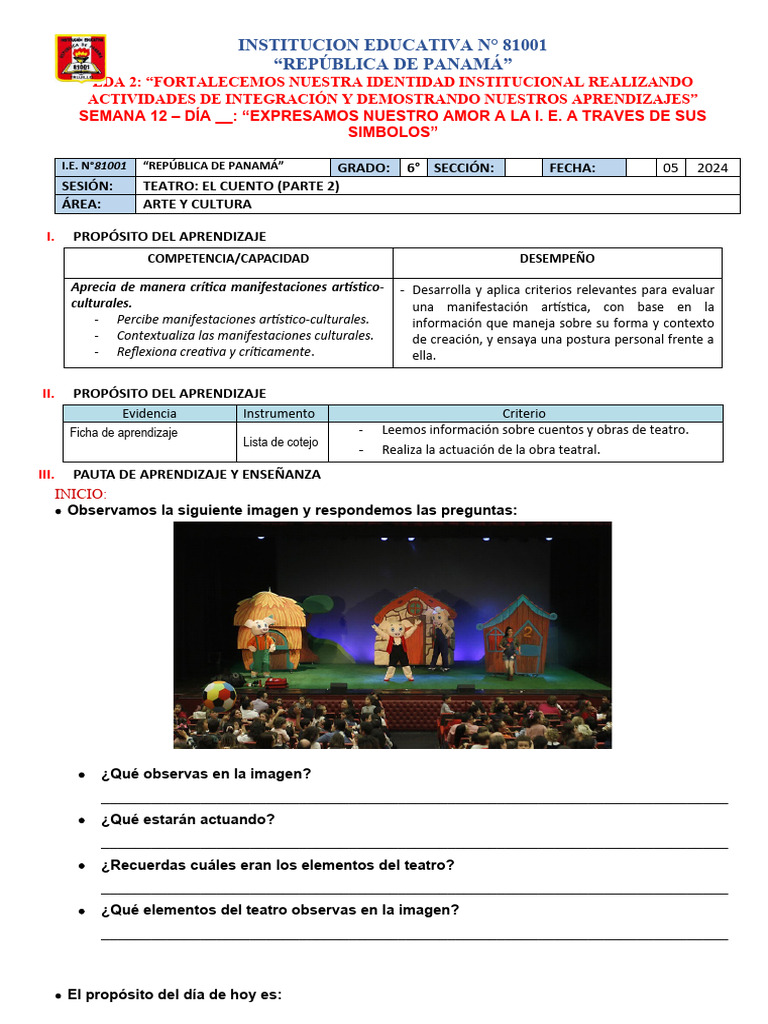 Teatro (Parte 2) - Arte y Cultura - Para Alumnos | PDF | Teatro ...