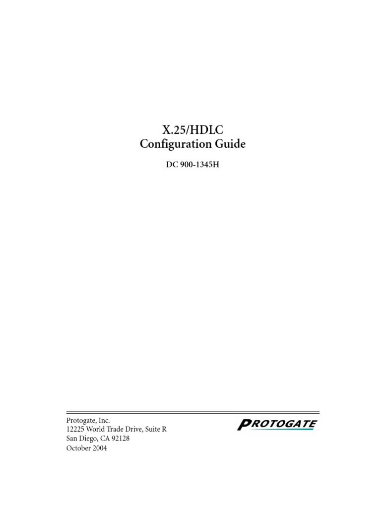 X 25 hdlc configuration guide protogate inc 12225 world trade drive