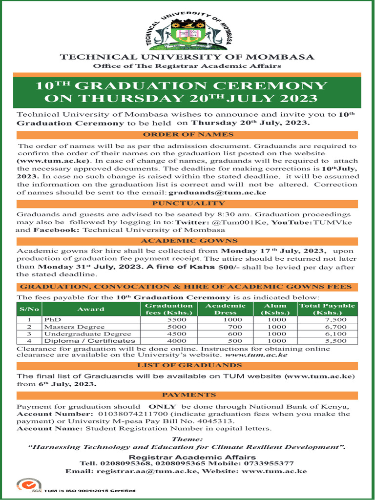 10th Graduation Ceremony Details 2023 | PDF | Graduation