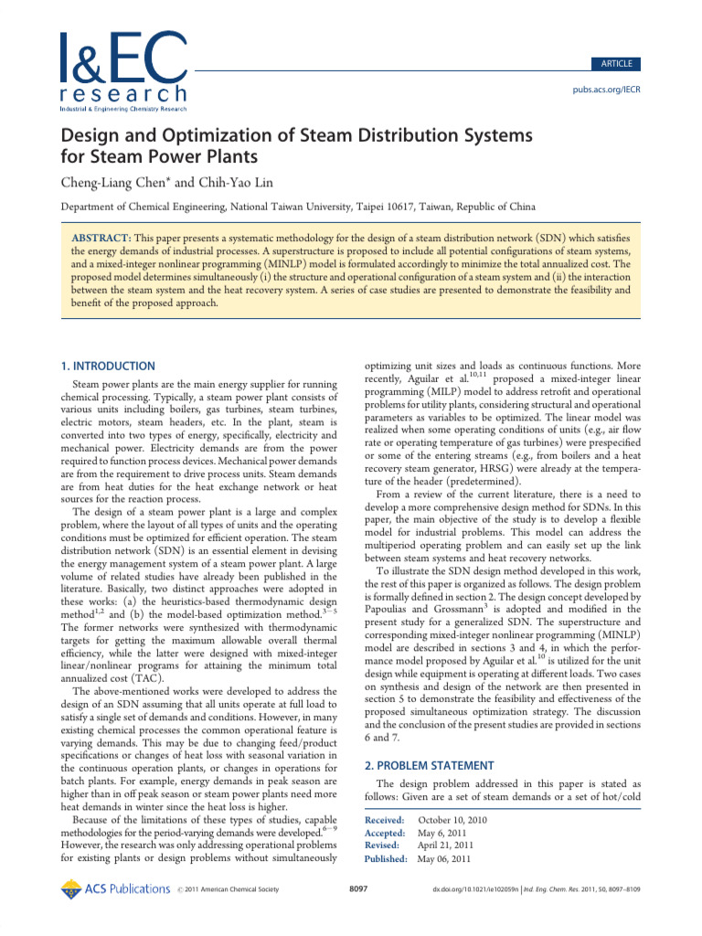 Optimizing Steam Distribution Systems | PDF | Steam | Boiler