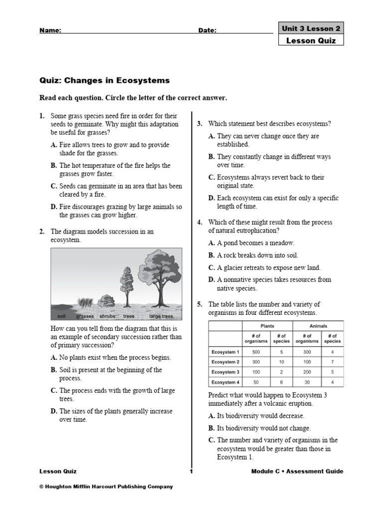 6C Ag U3lq2 | PDF | Ecosystem | Disturbance (Ecology)