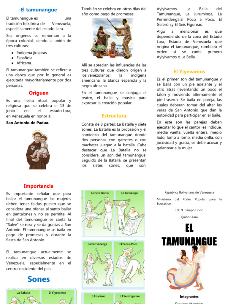 El Tamunangue Triptico | PDF | Venezuela | Musica Latinoamericana, image size:768x1024