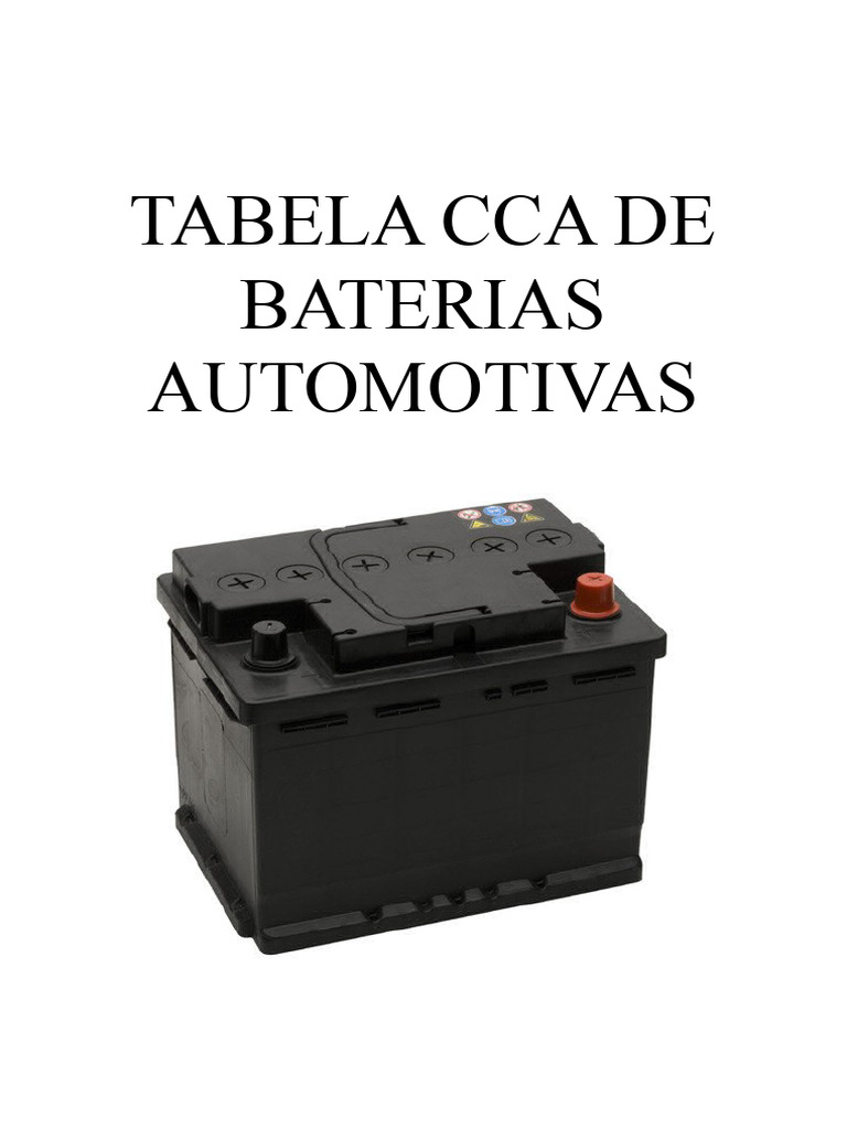 Tabela de CCA para Baterias Automotivas | PDF