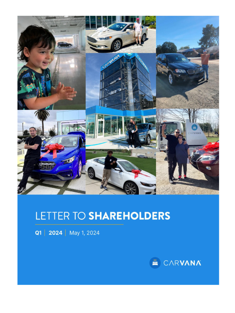 Cvna Shareholder Letter Q1 2024 Pdf Securitization Net Income