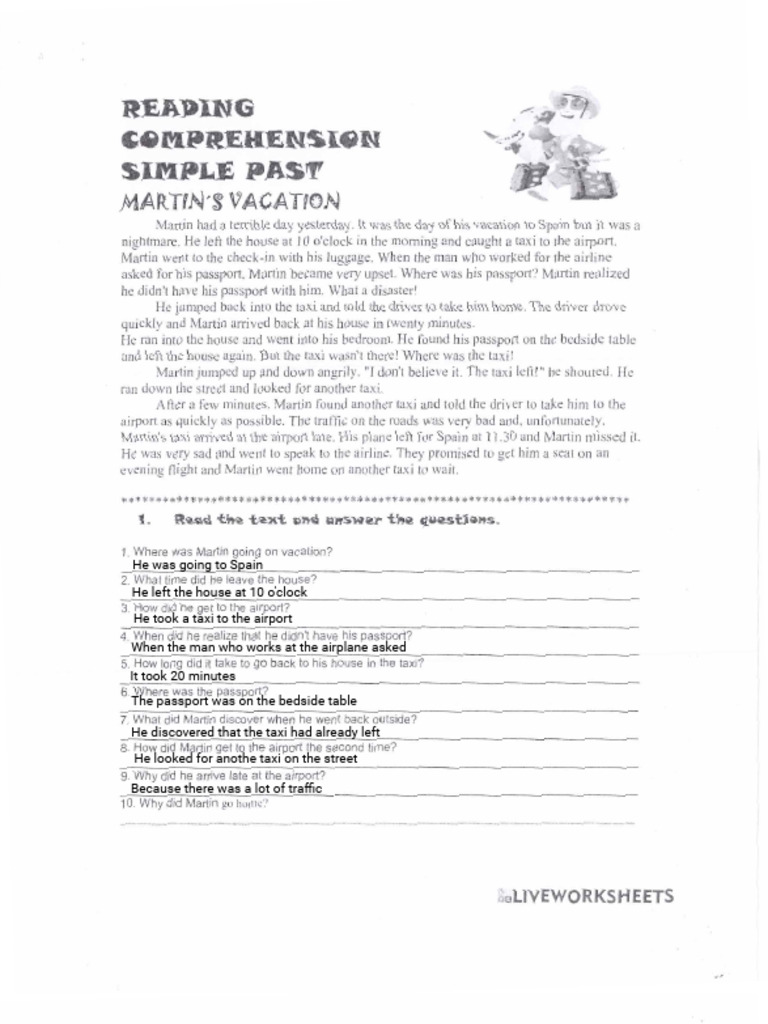 Reading comprehension ILE203 | PDF
