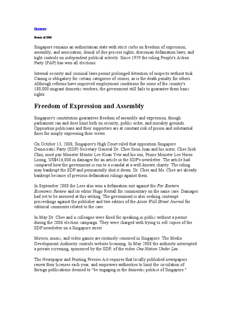 Freedom of Expression and Assembly: Economic Review and Its Editor Hugo ...