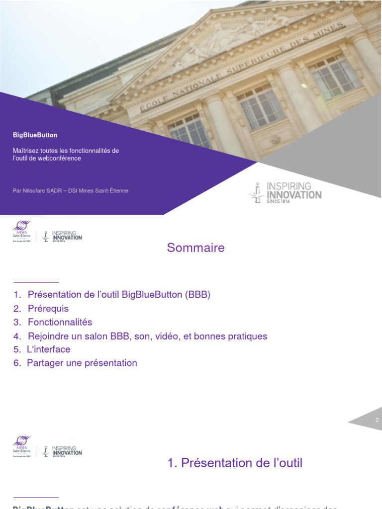 Formation sur BigBlueButton | PDF | Interface graphique | Microsoft Office