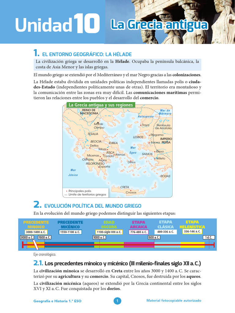 La Grecia Antigua: Polis y Etapas Históricas | PDF | Antigua Grecia ...