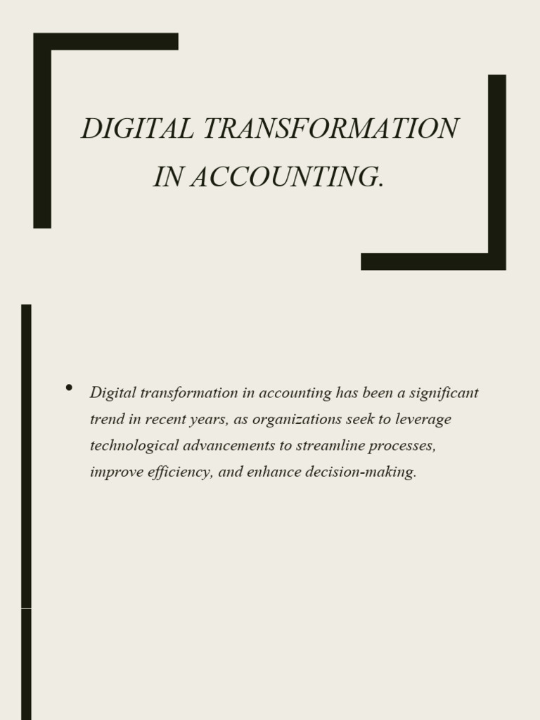 Digital Transformation in Accounting | PDF | Career & Growth