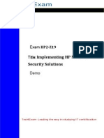 Test Exam: Implementing HP Network Security Solutions