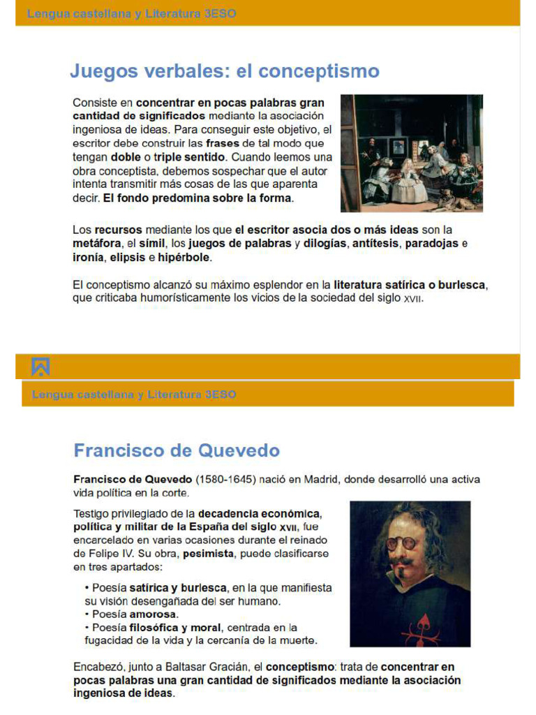 Conceptismo Y Culteranismo Pdf