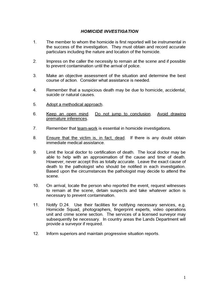 2homicide Investigation Pdf Crime Scene Coroner