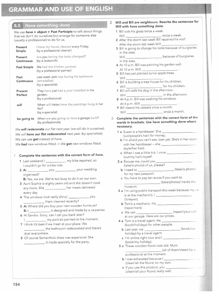 Cwiczenia Z Have Something Done Pdf