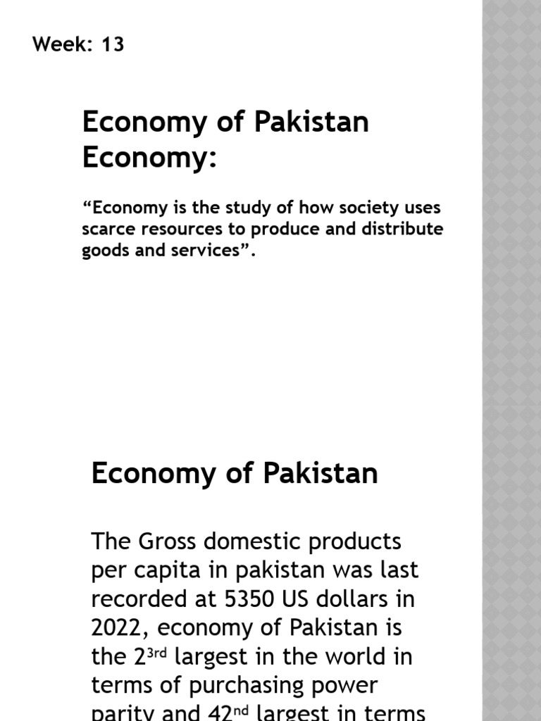Overview of Pakistan's Economy and Growth | PDF | Agriculture | Gross ...