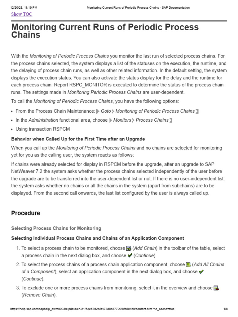 SAP Process Chain Monitoring Guide | PDF | Outlier | Statistics